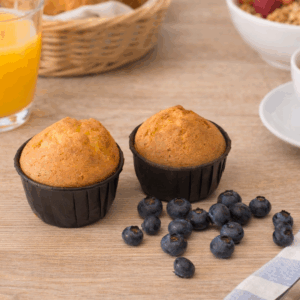 Muffin con confettura ai mirtilli